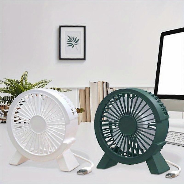 Pöytätuuletin, vahva tuuli, pieni, hiljainen, kannettava jäähdytystuuletin, kesätarvikkeet sisä-/ulkokäyttöön, pieni USB-virtalähde Green