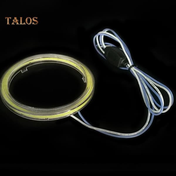 60mm-120mm COB Angel Eye LED Ringlys Bil Hodelykt Lampe white 80mm