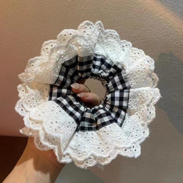 Store hårelastikker Blonderelastikker Elastiske hårbånd Reb hårelastikker til kvinder Bløde hårelastikker Scrunchie Bobbles Hestehaleholder