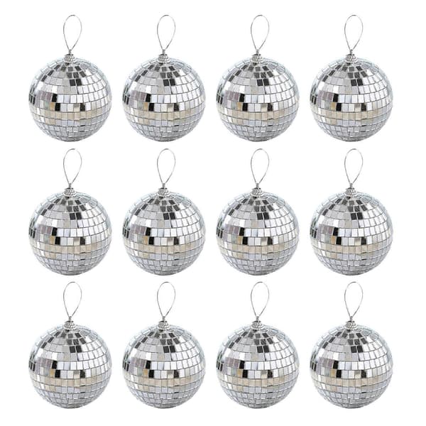6/12x 2/3/4/6cm Disco Speilkule DJ Lys Sølv Dansefest Scene Belysning Eve Silver 3CM