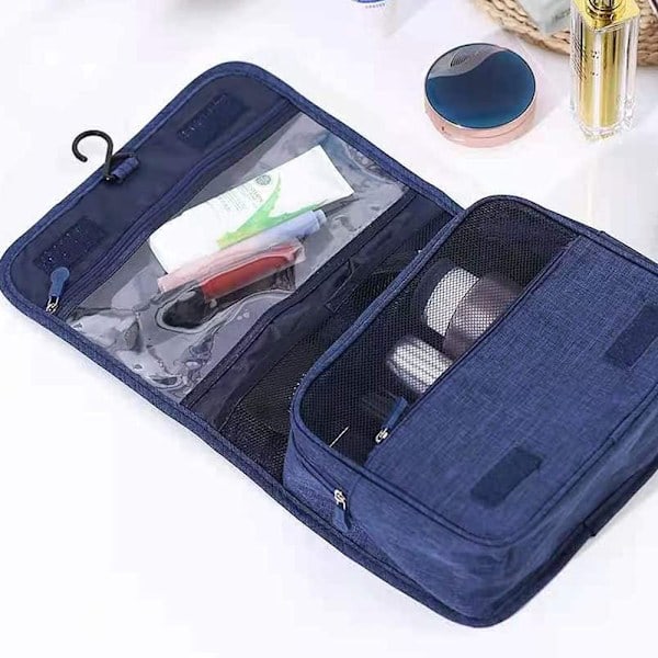 Väggmonterad Toalettsäck med Hängande Haken Polyester Blue