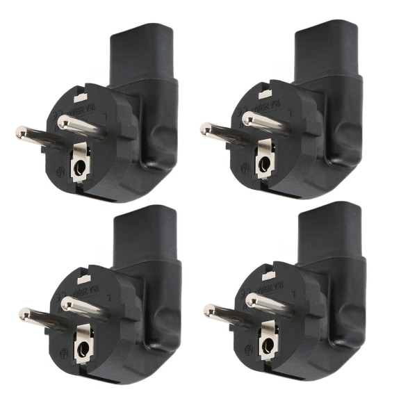 4 st EU 4,8 mm till IEC320 C13-omvandlare 90 graders ström för bärbar dator ström EU-kontakt 100-250V