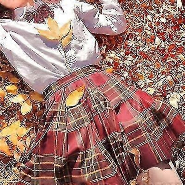 Jk Uniform Komplett Sett Brodert Skjorte Plissert Skjørt L Hawthorn Tree