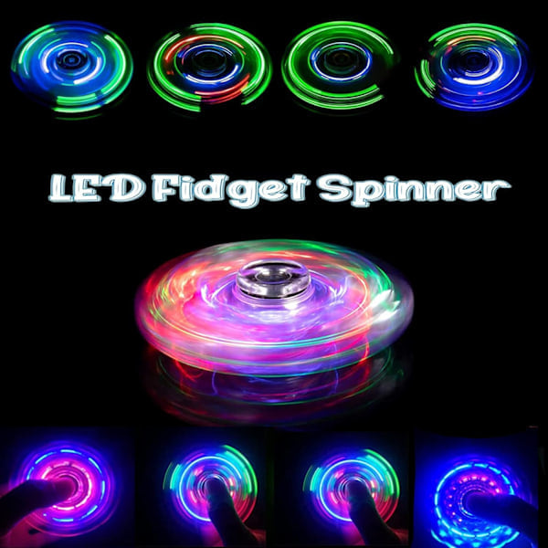 2-pack Kristall LED-ljus Fidget Leksak Fidget Leksaker Stressavlastning Anti-ångest Leksaker Hjärnutveckling För