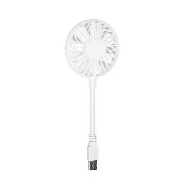Drivna Handfläktar Kreativ Kontors Sommarkylfläkt Portabel USB-ingång Fläkt Justerbar Minifläkt Borstlös Tyst Fläkt Laptop för Hem Sovsal Utomhus white