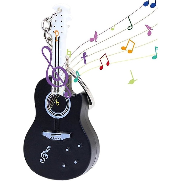 Liten violinnyckelring, liten violinnyckelring, fiolnyckelring med ljud, fiolnyckelring Födelsedagspresent black