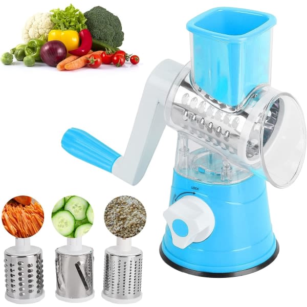 Vegetable cutter with crank, for fruits, vegetables and more, kitchen accessories, multi-functional grater