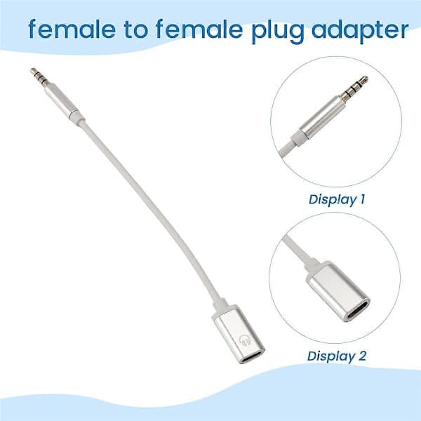 3,5 mm han til Type C hun lydkabel, analogt lydstik hovedtelefon lydadapter til MP3-afspiller, bærbar computer, tablet C