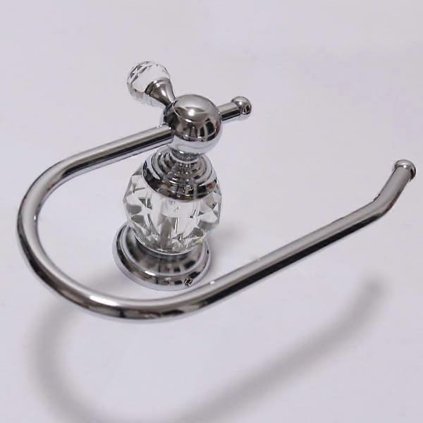 Crystal Series Toiletpapirholder i messing, poleret krom Black