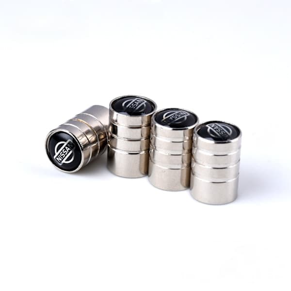 Bildekkventilhetter, passende ventilhetter, metallventilhetter (Nissan, 8-pakning)