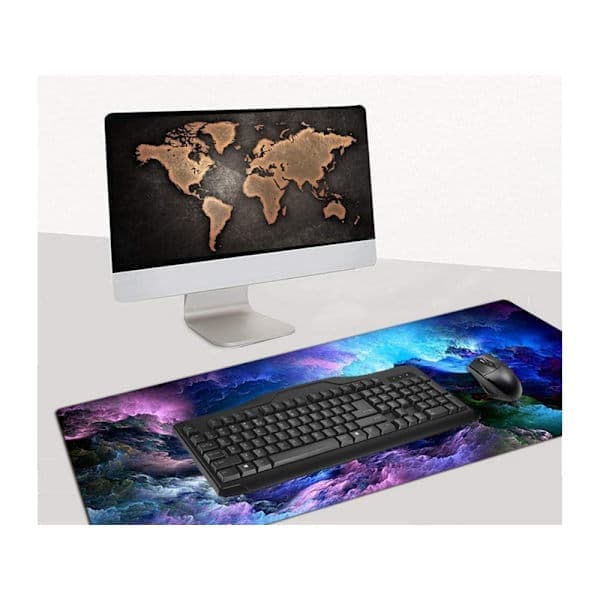 Gamingmusematte med RGB LED-lys - 80x30cm - Havbølger