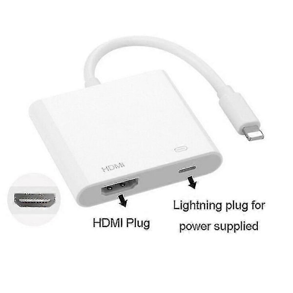 Lightning Digital AV-adapter 8-pin Lightning till HDMI-kabel för iPhone 8 7 X iPad