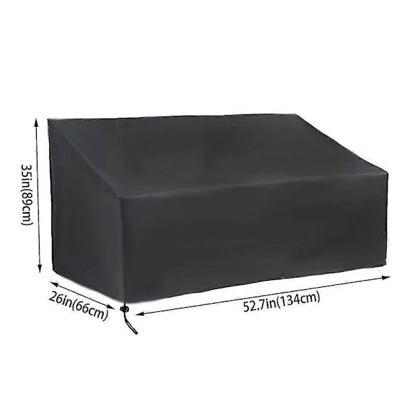 Trädgårds Bänköverdrag Väderbeständigt Skyddande Överdrag 2/3/4 Sitsplatser Bänk Trädgårdsmöbler Överdrag 134x66x89cm