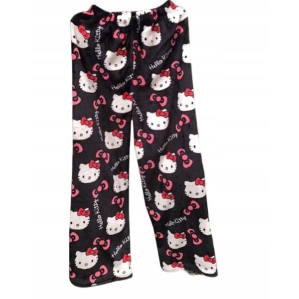 Cartoon HelloKitty Flanellpyjamas Plysch och tjock isolering Pyjamas för kvinnor -