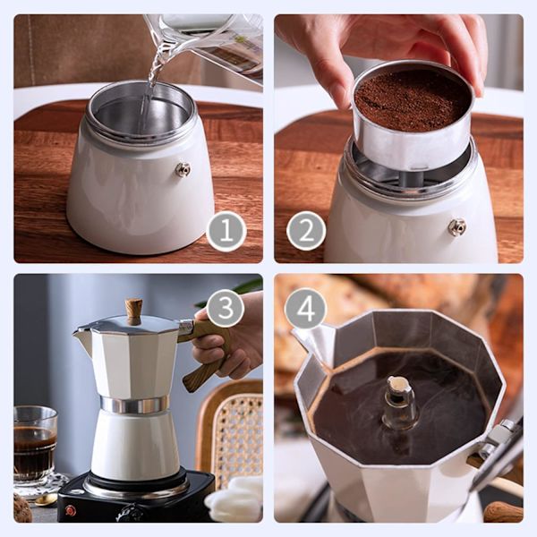 Espressokeitin, 3 espressokupin mokkapannu - 5oz manuaalinen kuubalainen kahvinkeitin Premium alumiininen mokka italialainen espresso