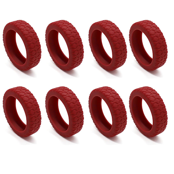 Matkalaukkujen pyöränsuojukset Silikoniset äänettömät suojukset useimpien 8 pyörivän pyörän matkalaukkuihin Red 8pcs