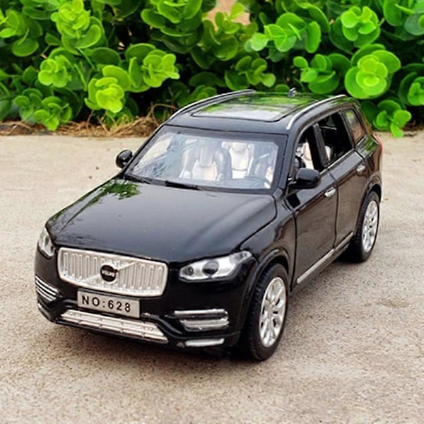 1:32 VOLVO XC90 SUV Lekebilmodell i Metall med Lyd og Lys - Samleobjekt, Lekebil for Barn Black