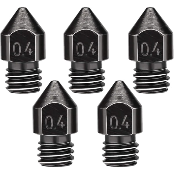 5 st extruderdysor 0,4 mm/1,75 mm 3D-skrivardysor för MK8 med förvaringslåda kompatibel med Makerbot CR-10 Ender 2 3/3pro 5