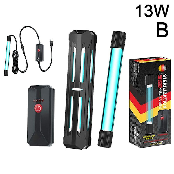 UV-steriliseringslampe for fiskekar, undervanns-algeremover 13w and shield