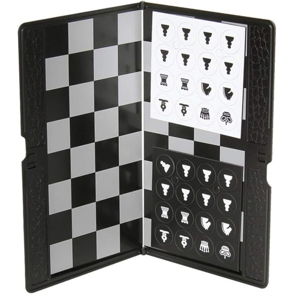 Sett (16 cm) Minibrettspill Magnetisk sammenleggbart sjakkbrett Pedagogiske leker/gave til barn og voksne