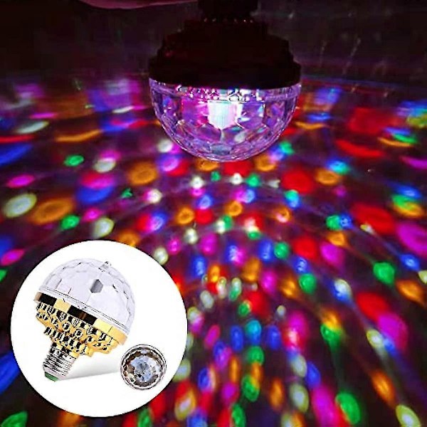 Fargerik Roterende Magisk Kule Lys Fargerik Led Diskolampe Pære Premium Magisk Lampe Plugg Inn Diskokule Lys Rgb Strobe