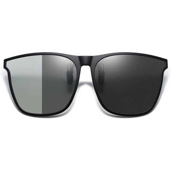 Clip-on solbriller - Fastgør til eksisterende briller - Skiftende sort sort