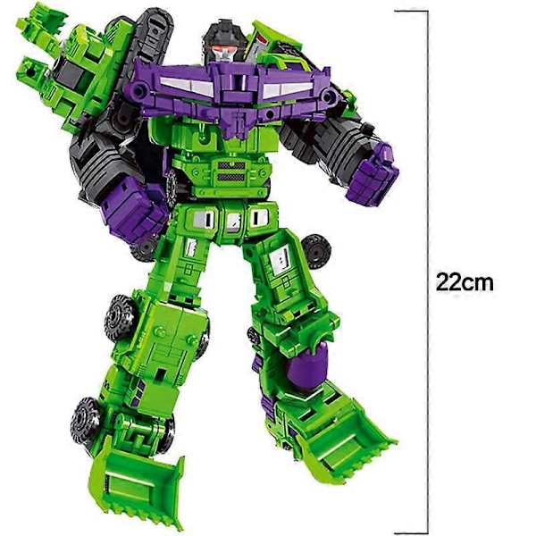 Transformation 6 i 1 Modell MINI Devastator 22CM Actionfigur Robot Plastleksaker BÄSTA Present Barn Kid Ny Originalförpackning 22cm Fjärrstyrda Robotar