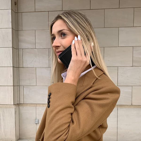 2 st iPhone 11 Plånboksfodral, Kortfack Skjutbart Dolda Skyddande Baksida