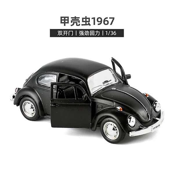 1:36 Mittakaavan Valmistettu Auton Malli, Luvanvaraiset Mallit, Tumman Musta Sarja, Hieno Laatu, Keräilyyn Sopiva, Pieni Auto, 12,5 cm, Tasku Leikki, Pojille 017M-Beetle