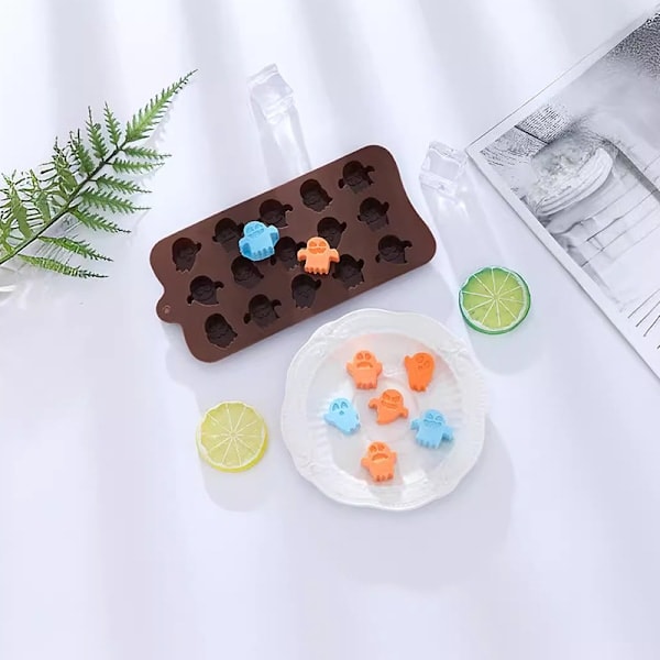 Halloween-aave ja kurpitsa silikonimuotteja DIY leivonnaisiin ja jälkiruokiin ghost