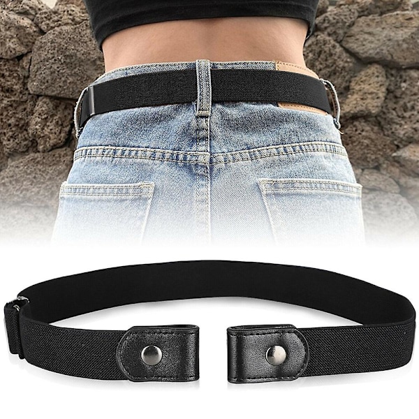 Spännlöst Elastiskt Osynligt Midjebälte för Jeans Ingen Utbuktning Krångel Män Kvinnor Nytt