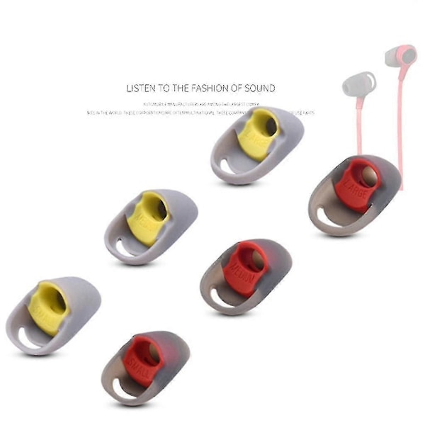3 par hodetelefonørepropper for HyperX Cloud Earbuds - Silikonørepropper Yellow