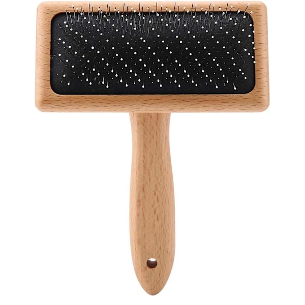 Professional Pin Brush for Dogs & Cats with Short Medium or Long Hair Grooming Comb Cleans Dirt Detangling