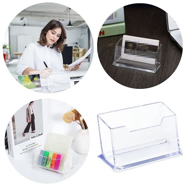 pc visitkort holder, transparent visitkort stativ, akryl visitkort display, visitkort stativ til kontor samling