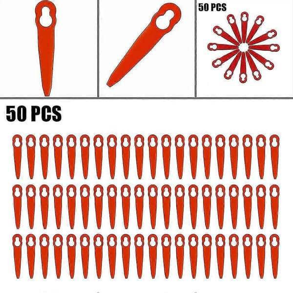 50 stk. plastblader for Stihl Fsa 45 Fsa 57 gresstrimmer reservedeler 83 mm for trådløs gresstrimmer bladkutter plen del