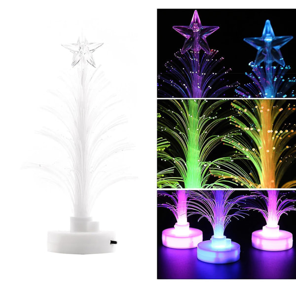 1 LED-juletrær nattlys flerfarget