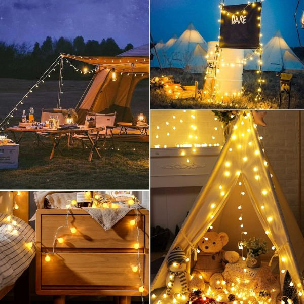 Nattlampor Nattstränglampor 20Ft 40 LED-ljus Batteri Opera