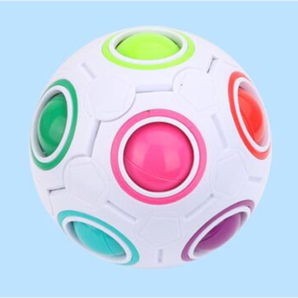Dekomprimera Rainbow Ball Rubiks kub 12 hål Färgade dekompressions intellektuella leksaker 7 cm Dekomprimera Magic Ball Pussel