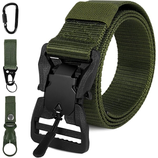 Mænds Taktisk Bælte, Militær Stil Hurtig Spænde Nylon Bælte, Heavy Duty Bælter, Mænds Taktisk Bælte Gave med Krog, Nylon Rigger Bælter til Mænd Metal Nylon buckle-A 4PCS