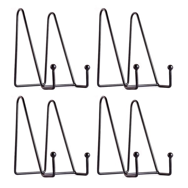 4 st monitorstativ Bildramsstativ, fotohållare metallplatta stativ, staffli stativ för dekorativ tallrik