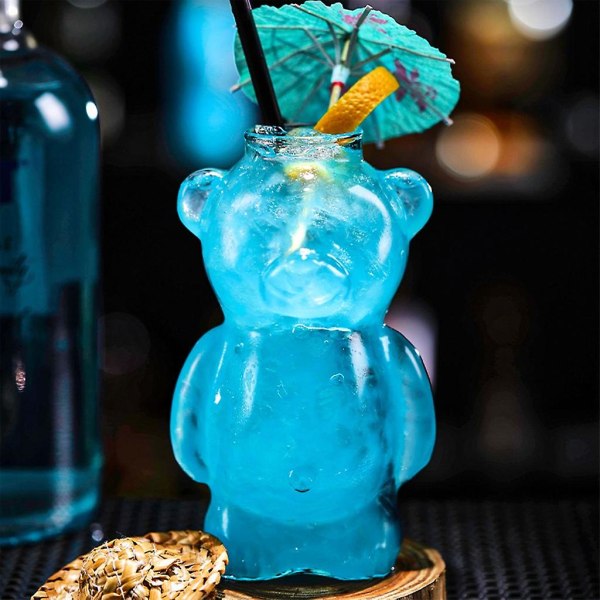Sød bjørneformet glaskop Cocktailglaskaffekrus Drikkeglasbæger