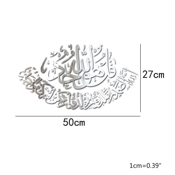 Muslimsk Islam Eid Hjemmevæg Spejl Stickers Dekorativt Sæt Soveværelse Dekoration Selvklæbende Til Stueindretning