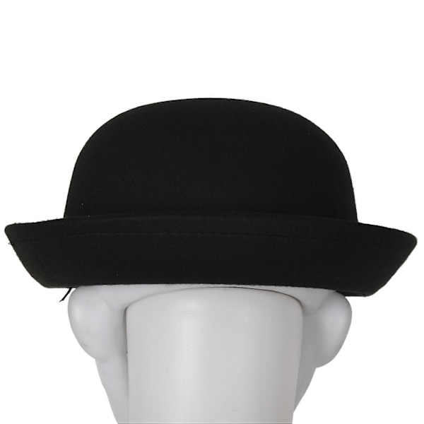 1 stk. Melon Bowler Hat Hat Bowler Hat Bowler Hat Filthat Chaplin Hat Ridehat (Sort)
