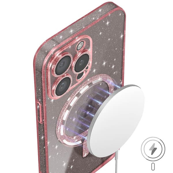 Kotelo iPhone 15 Pro MagSafe Glitterille
