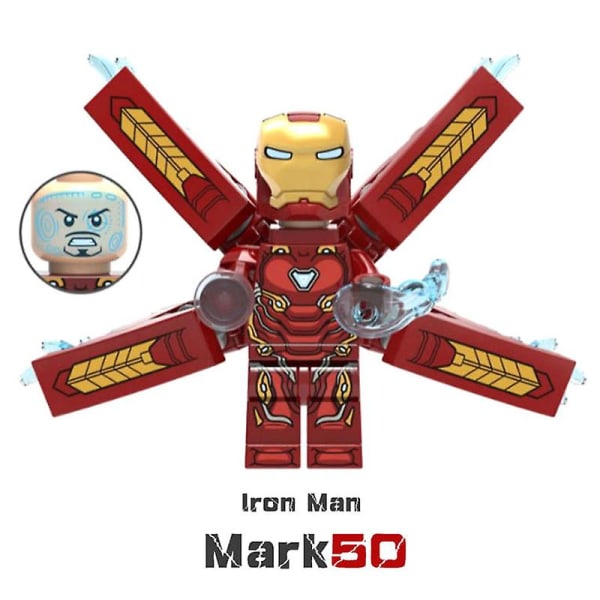 Iron Man Mk50 Super-britisk   Kloss Superhelt Kompatibel Inglys