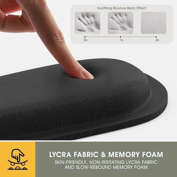 Handledsstöd för tangentbord och musmatta, handledsstöd för tangentbord och musmatta, ergonomiskt handledsstöd med minnesskum Keyboard Wrist Support Pad