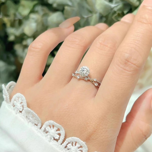 Løfte Ring Bryllup Ægteskab Jubilæum Smykker Gave Forlovelsesring Til Kvinder