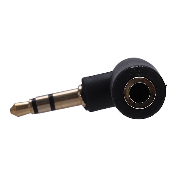 3,5 mm Han A Hun Vinkel Stereo Stikadapter \"L\" Form Ret Vinkel