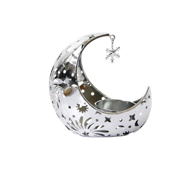 Ramadan Lys Lanterne Lysestage SORT Silver