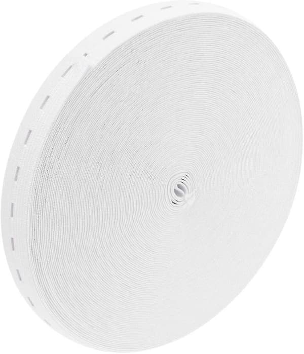30m Elastiska band för sömnad Elastisk tråd med knapphål 2cm Vit/svart Elastisk spole Sömnadstillbehör (vit) White Size 2